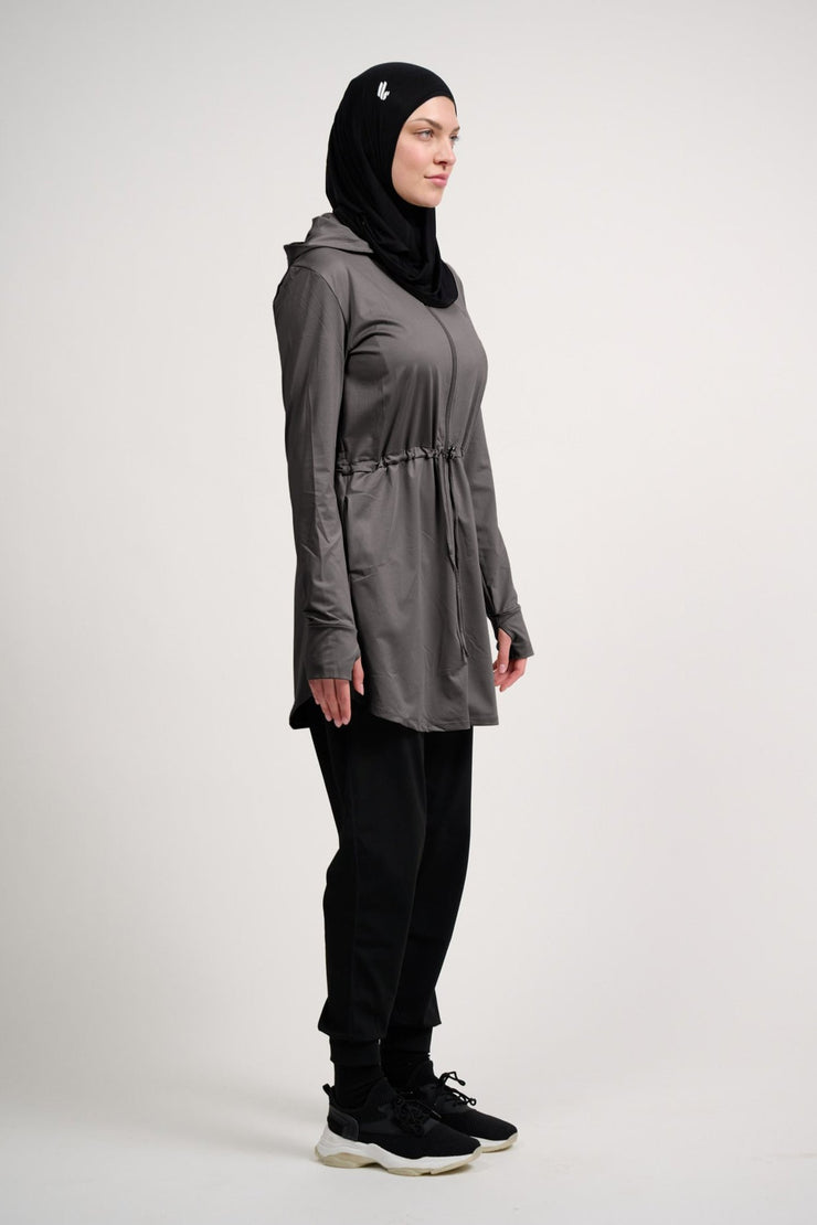 Long Sports top with zipper