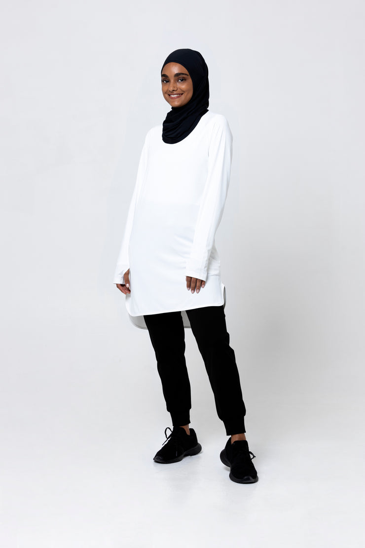 The Staple Modest Sports Dress- White