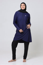 women's modest swimwear #color_navy